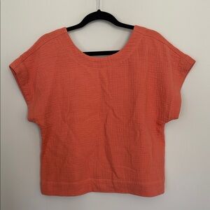 Madewell Coral Crop Top